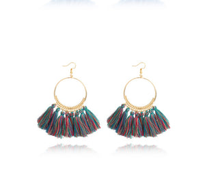 Big Round Drop Dangle Earrings
