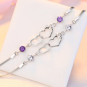 Amethyst silver bracelet
