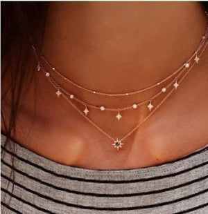 Bls-miracle Multilayer Necklace for Women trendy stylish