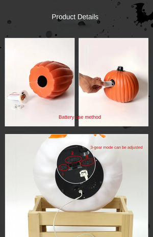 Halloween Pumpkin Lantern Haunted House Decoration - Pumpkin Themed Luminous Decoration Props, Festive Party Atmosphere Lights