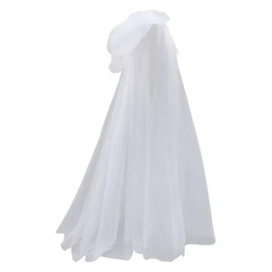 Halloween cosplay - ghost costume with hooded cloak, death god witch net-like long dress, full-length performance outfit