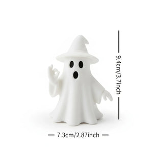 Halloween ghost ornament, 3D printed funny ghost figurine in an OK pose, suitable for home decoration, living room, bedroom