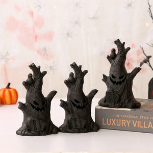 Halloween Decoration Ghost Tree Led Night Glow Ghost Lantern Ghost Face Tree Stump Lantern Festival Atmosphere Horror Decoration