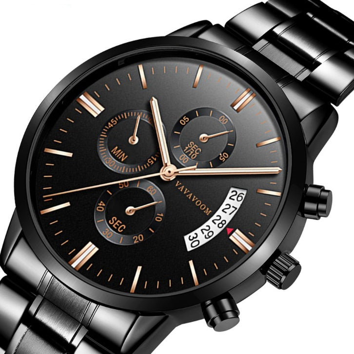 waterproof stainless steel business watches