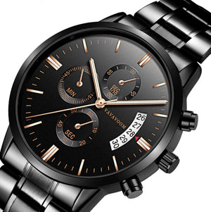waterproof stainless steel business watches