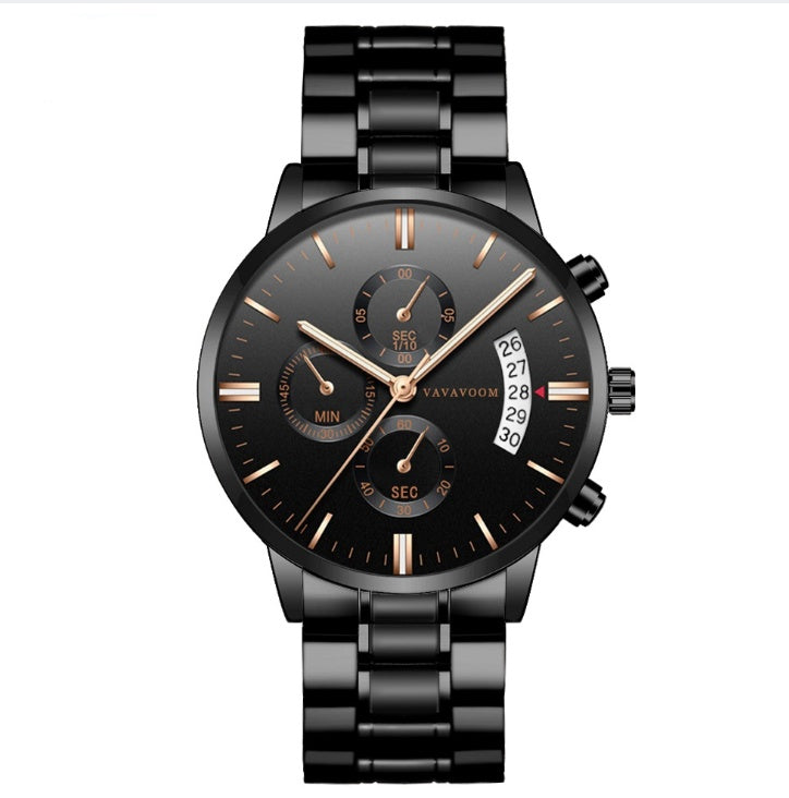 waterproof stainless steel business watches