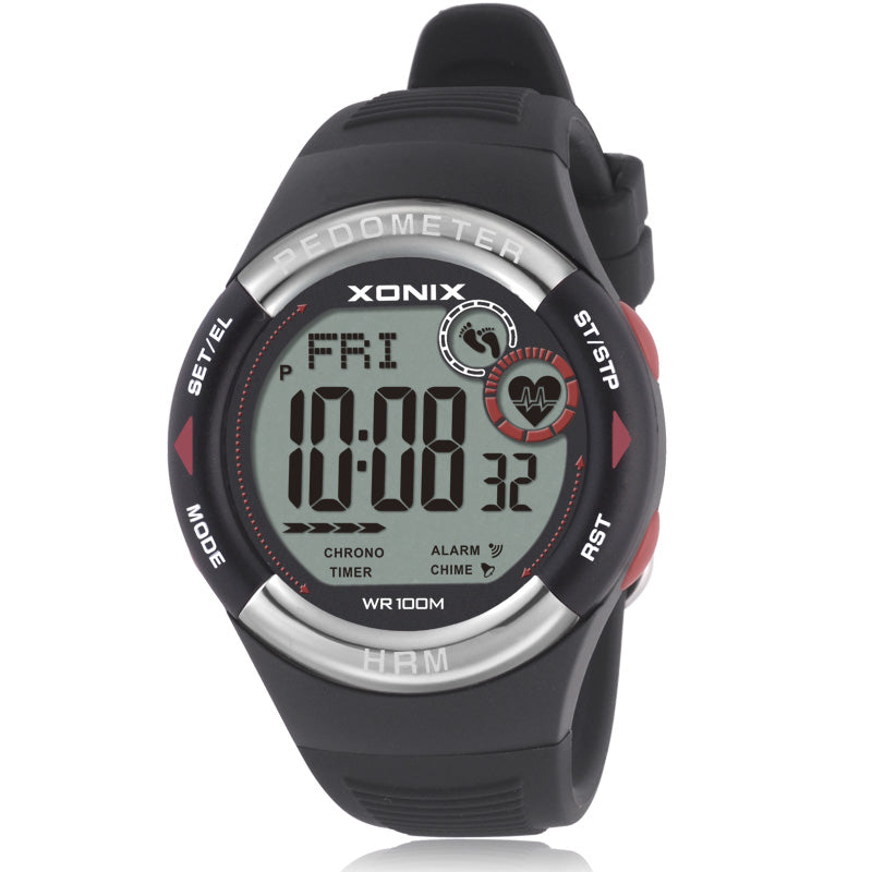 waterproof electronic watch without chest strap