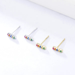 Zigzag stud earrings