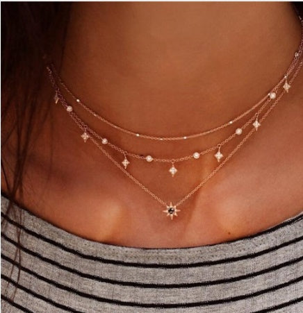 Bls-miracle Multilayer Necklace for Women trendy stylish 