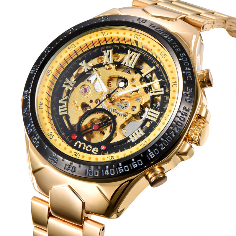 Mechanical watches and men’s mechanical watches display intricate craftsmanship and elegant design with a gold-tone finish.