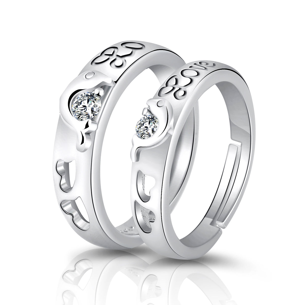 Moissanite Engagement Couple Couple Rings