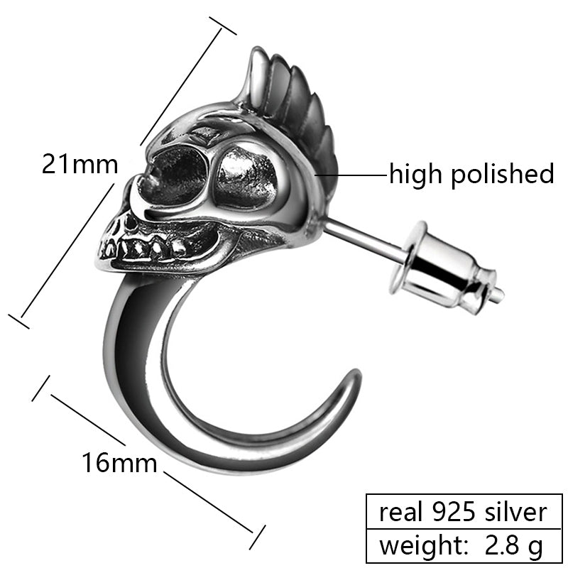 Skull stud earrings