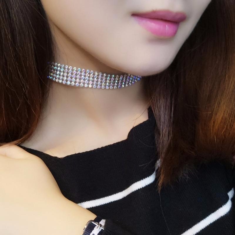 Fashion Women Full Crystal Rhinestone Choker Necklace design