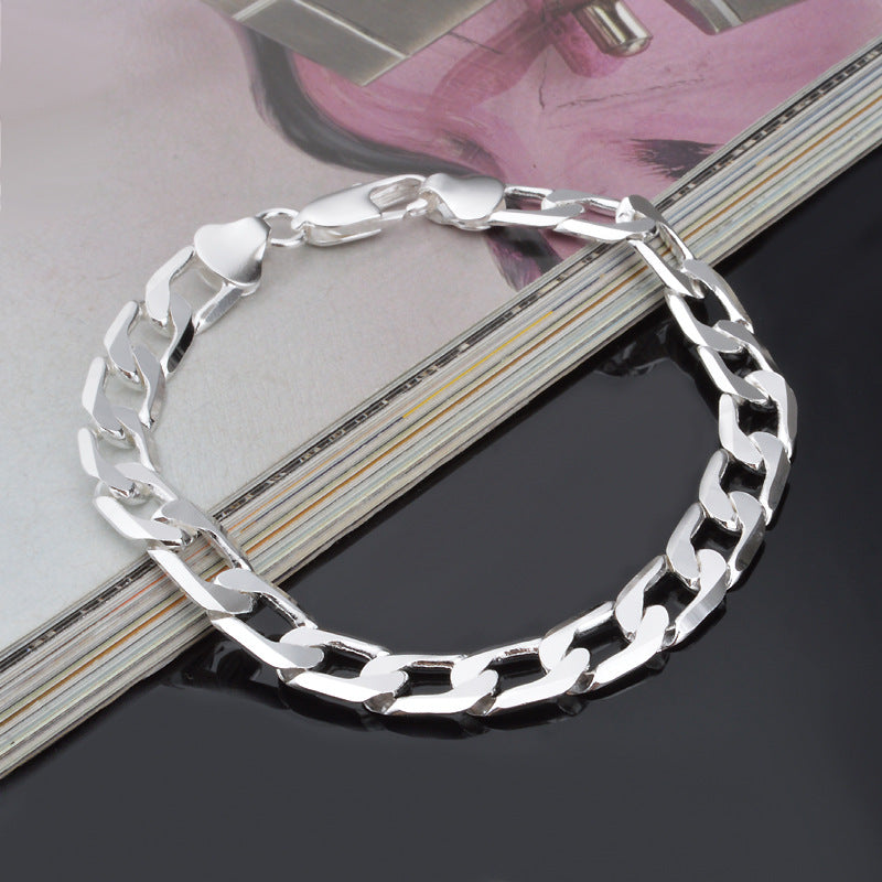 Sterling Silver Bracelet Sideways Silver Bracelet