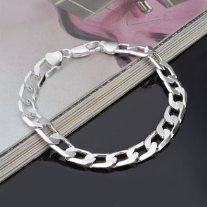 Sterling Silver Bracelet Sideways Silver Bracelet