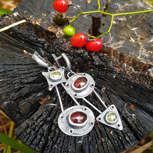 Antique Geometric Asymmetric Mosaic Dangle Earrings Unique