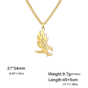 Crow Pendant Welding Chain Stainless Steel Men's And Women's Necklaces