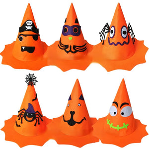 Halloween Party Holiday Masquerade Show Performance Dress Up Props Pumpkin Hat Boys Girls Orange