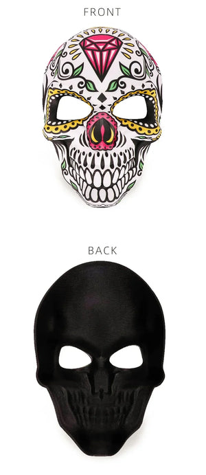 Halloween Day of the Dead Sugar Skull Mask Cosplay Party Carnival Dance Prop Adult Costume Decoration Festival Accessory