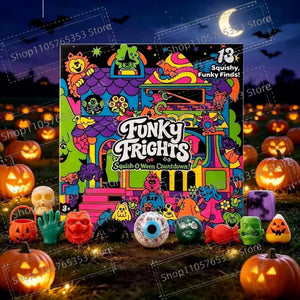 Halloween Advent Calendar,Spooky Squishy Slow Rise Stress Relief Countdown Gift Box for Halloween Party Favors Gifts for Friends