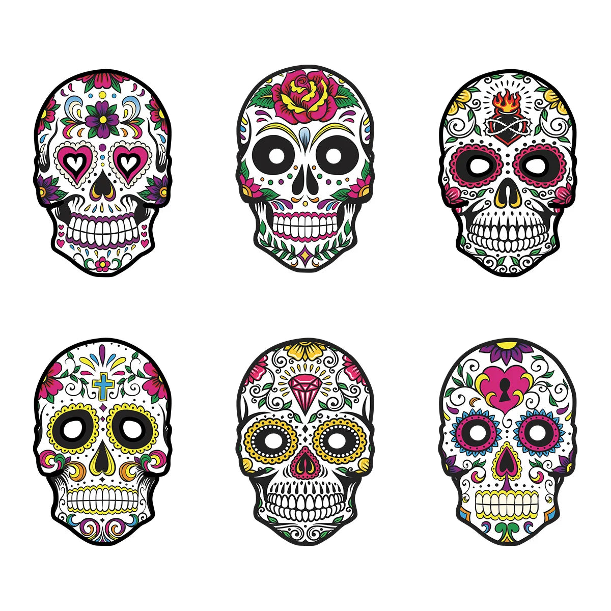 Halloween Day of the Dead Sugar Skull Mask Cosplay Party Carnival Dance Prop Adult Costume Decoration Festival Accessory