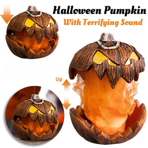 Halloween Pumpkin Animated Decor,Noise Activated Talking and Lifting,Creates Spooky Atmosphere for Halloween Party Decoration