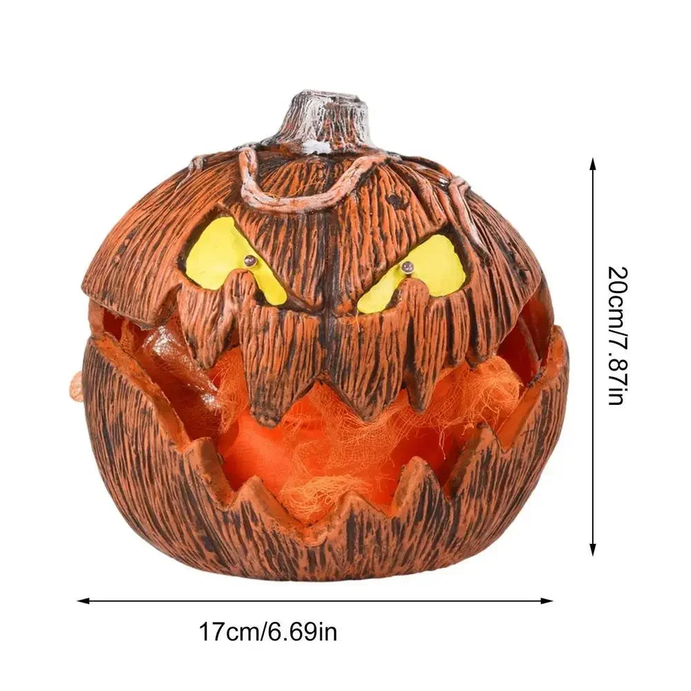Halloween Pumpkin Animated Decor,Noise Activated Talking and Lifting,Creates Spooky Atmosphere for Halloween Party Decoration