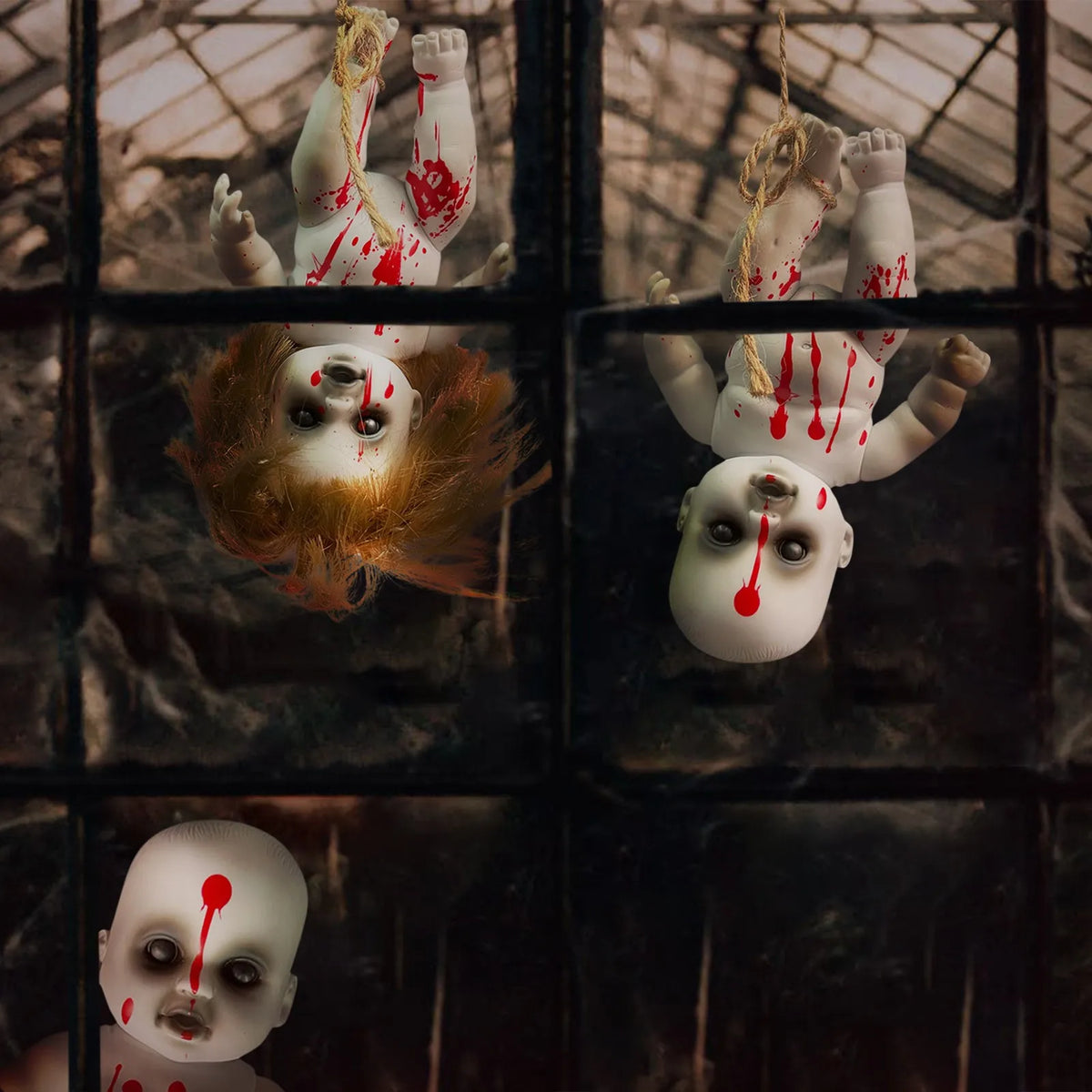 Halloween Hanging Ghost Dolls Spooky Tricky Toys Ornament Horror Atmosphere Bar Courtyard Prop Happy Halloween Day Party Decor