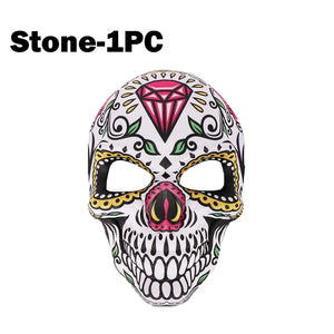Halloween Day of the Dead Sugar Skull Mask Cosplay Party Carnival Dance Prop Adult Costume Decoration Festival Accessory