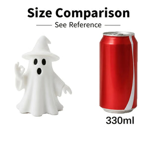 Halloween ghost ornament, 3D printed funny ghost figurine in an OK pose, suitable for home decoration, living room, bedroom