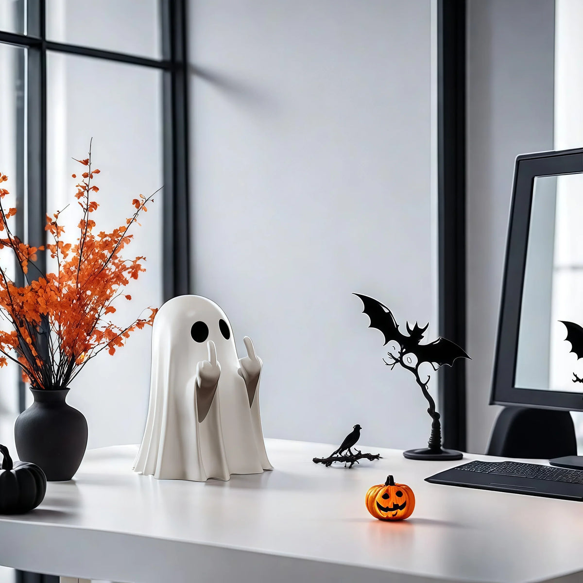 Halloween Refers To Cute Ghost Statues, Halloween Valentine's Day Gifts Home Decorations, Ghost Coffee Table Ornaments Christmas