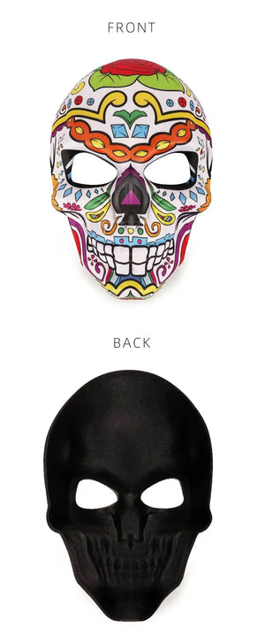 Halloween Day of the Dead Sugar Skull Mask Cosplay Party Carnival Dance Prop Adult Costume Decoration Festival Accessory