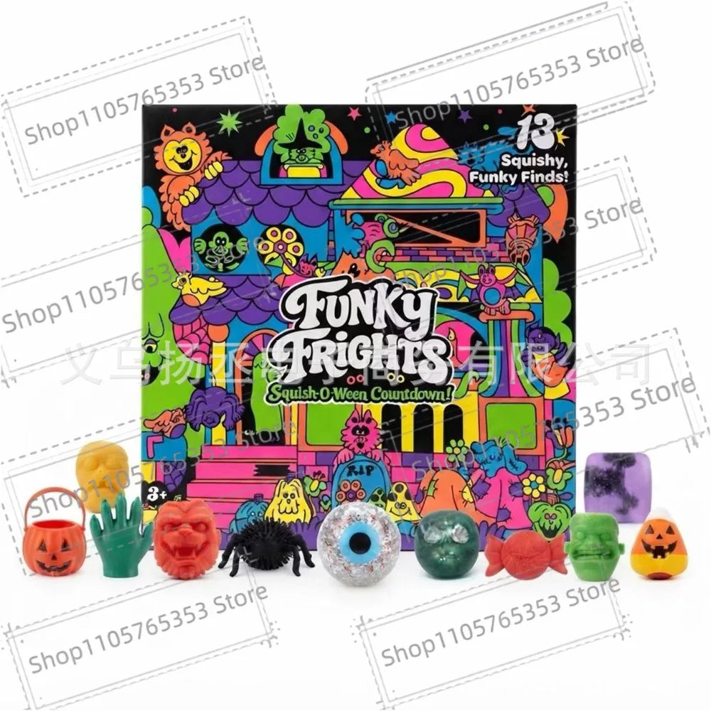 Halloween Advent Calendar,Spooky Squishy Slow Rise Stress Relief Countdown Gift Box for Halloween Party Favors Gifts for Friends