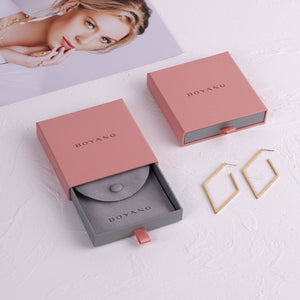High-end Light Luxury Style Earrings Necklaces Rings Flannel Jewelry Packaging Jewelry Box