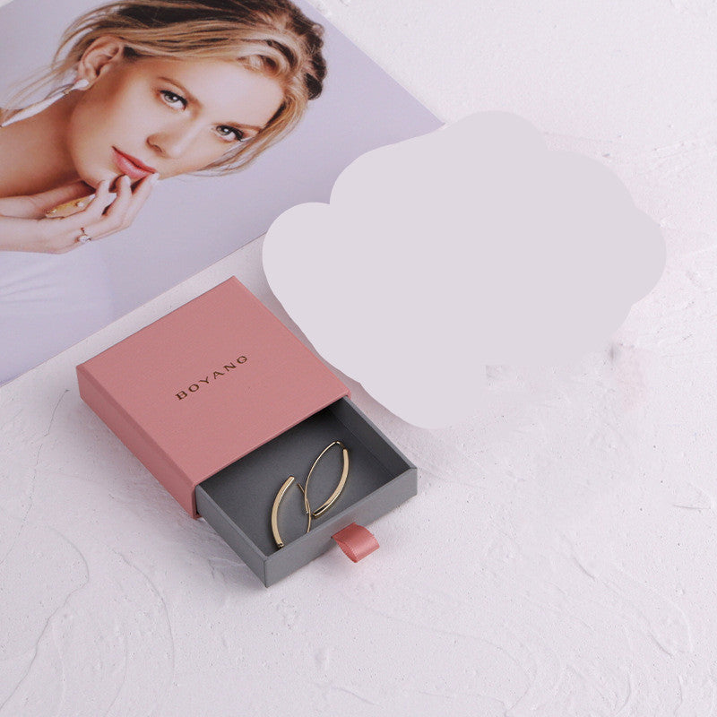 High-end Light Luxury Style Earrings Necklaces Rings Flannel Jewelry Packaging Jewelry Box