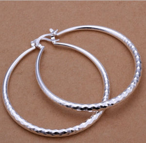 Silver Exaggerated Large Hoop Earrings Hoop Earrings