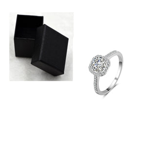 Wedding Rings for Women Silver Color Jewelry Luxury Rings Engagement Square Bague Cubic Zirconia